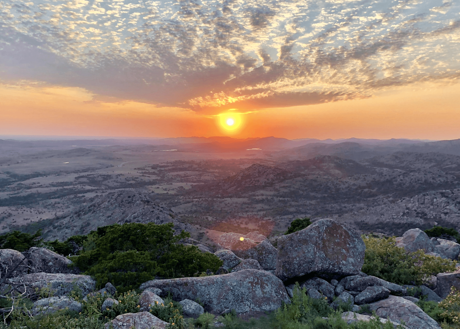 Sunset over the Wichita Mountains, Lawton Oklahoma